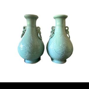Pair Celadon Vases